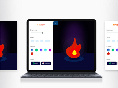 Fireplace app adobexd app creative design dailyui dailyuichallenge design illustration ui