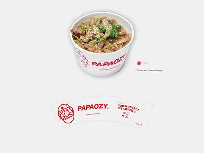 DESIGN PAPER BOWL FOR PAPAOZY INDONESIA icon logo branding identity desigm logotype restaurant branding typography vector