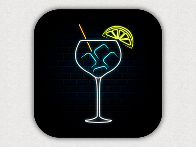 When life gives you lemons make Gin&Tonic alchohol alcoholic bar cocktail colorful design gin gintonic illustration inspiration lemon neon night party pub tonic