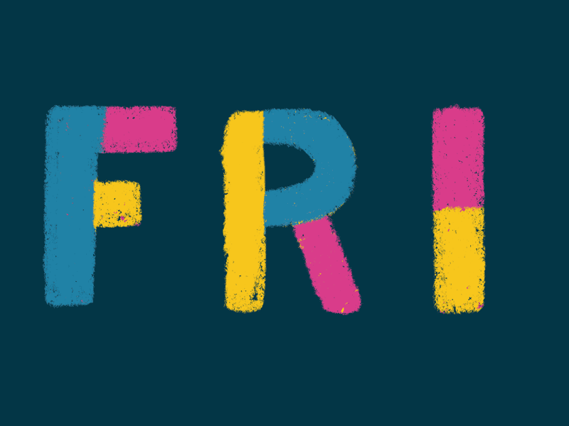 ITS FRI-YAY design gif illustration lettering typography