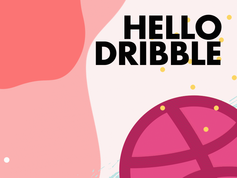 Hello, dribbble! animation design memphis memphis design motion design vector