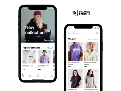 Qazaq Republic E-commerce Apparel App apparel branding clothing concept flat minimal mobile app mobile ui qazaq republic qr ui ui ux ui design uidesign uiux user experience user inteface ux