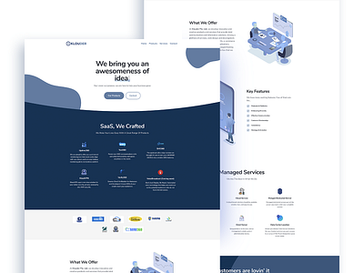 Software Service Company branding design flat illustration illustrator minimal typography ux web website