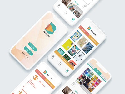 Bookshelv Insitu app branding design flat gradient color logo ui ux vector vector artwork
