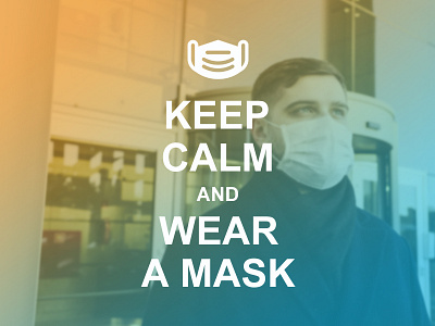 Keep Calm and Wear Mask design gradient color photo photoshop typography typography design vector vector artwork