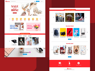 Ngeborong e-commerce store Web Home page branding design ui ux vector vector artwork web