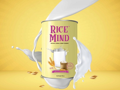 Rebranding Rice Mind Design Packaging branding design gradient color packaging packagingdesign vector
