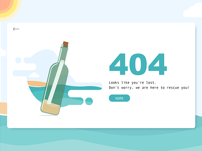 404 Error - Lost at the sea 404 404 error 404page design illustration ui ui ux vector