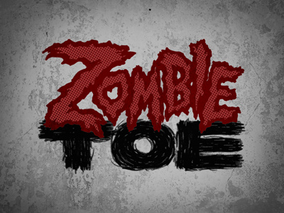Zombie Toe hand drawn type texture typography zombie