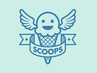 Scoops Ice Cream Delivery ice cream logo