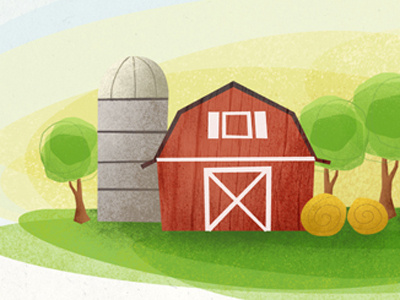 the heartland barn farm illustration rural texture