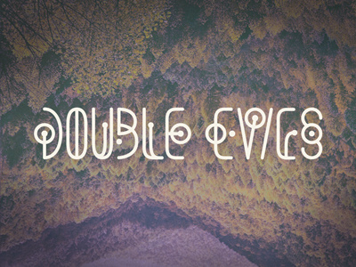 Double Ewes illustrated type illustration logo logotype type