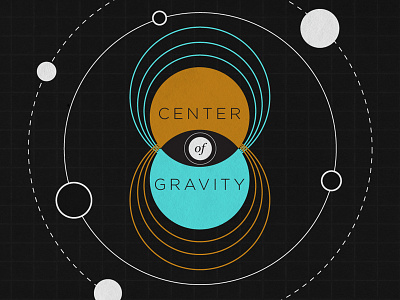 Center of Gravity circles dark line type