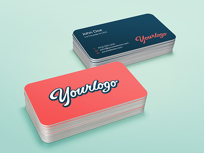 Stack Business Card Mock-Up business card clean download freebie mock up photoshop psd