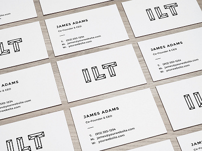 Perspective Business Cards Mockup