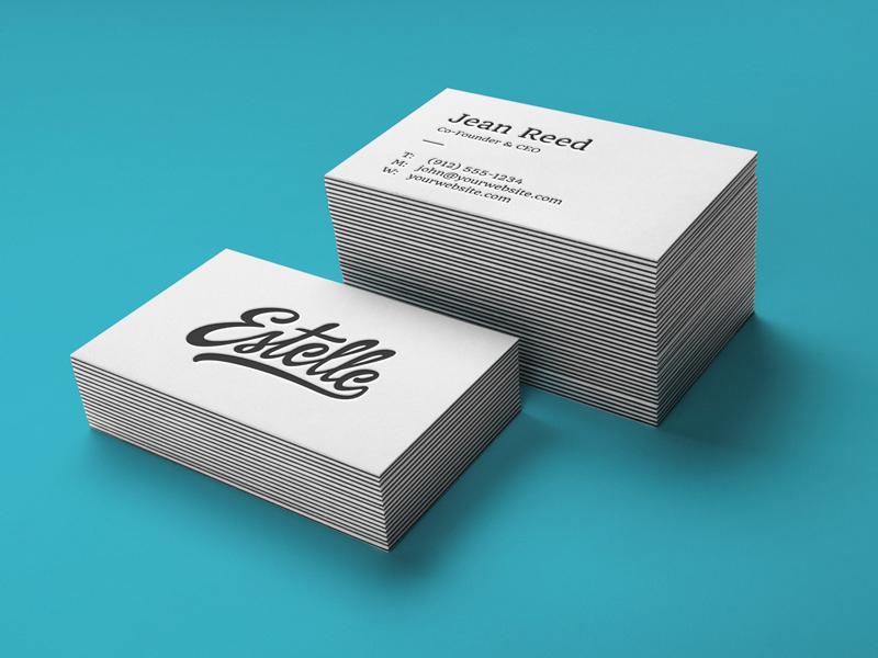 Download Letterpress Business Cards Mockup #2 by Raul Taciu on Dribbble