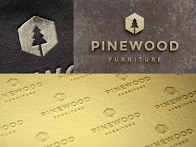 Mock Treats embroidery gold logo mock up mockup psd template texture wall wooden