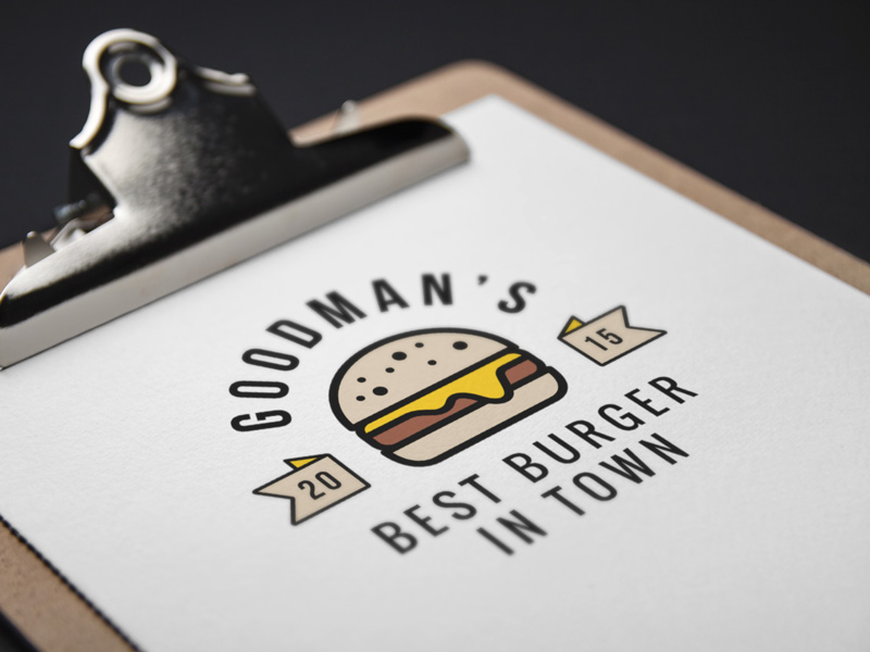 Download Burger Logo Mockup by Raul Taciu on Dribbble