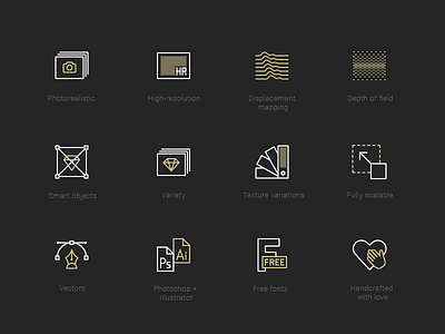 Features Icons dark features icon icons illustrator line psd stroke