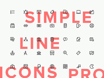 Simple Line Icons Pro clean icon icons line pack pixel perfect simple stroke