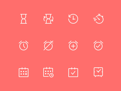 Simple Line Icons Pro - Time android icons icon icon pack icon set icons ios icons line icons minimal outlined icons stroke icons ui icons