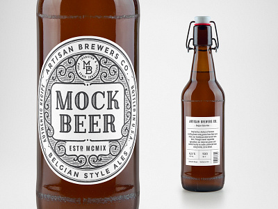 Artisan Beer Bottle Mockup beer bottle craft free freebie label mock up mockup packaging psd