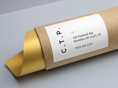 Cardboard Tube Packaging Mock branding freebie gold kraft mock up mockup packaging psd stationery tube