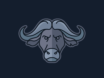 Buffalo Mark animal badge buffalo illustration logo mark pictogram