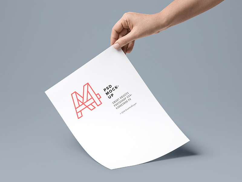 Download A4 Paper Mockup by Raul Taciu on Dribbble