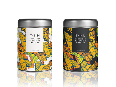 Tin Container Packaging Mockup