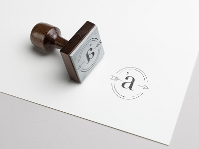 L' atelier Ruber Stamp branding design logo typography