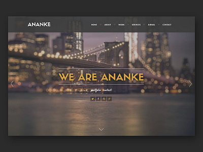 Ananke - Parallax One Page HTML Template css3 html5 live parallax portfolio responsive design svg