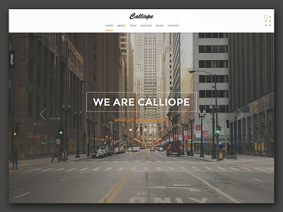 Calliope - Clean Responsive HTML5 Template css3 html5 live page transition parallax portfolio responsive design