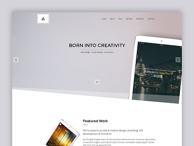 Delta - Responsive One Page Parallax Template animated clean css3 flat html5 live parallax portfolio responsive design retina