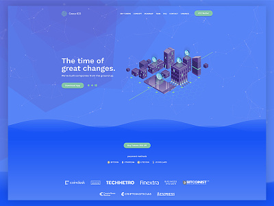 Cryptocurrency Landing Page animated bitcoin blockchain bootstrap cryptocurrency css3 html5 landing page live parallax responsive design technology