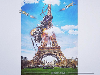 Eiffel Tower Ant aina badejo animal ant design eiffel tower illustration manipulation mayomeed mayomide nature nigeria photograhy photoshop