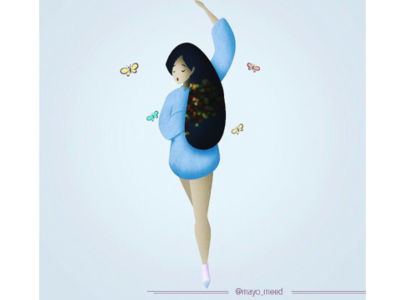 Dancing Queen aina badejo art butterfly cartoon character art character concept character design dance design girl girl character girl illustration illustration mayomeed mayomide nigeria photoshop woman woman illustration