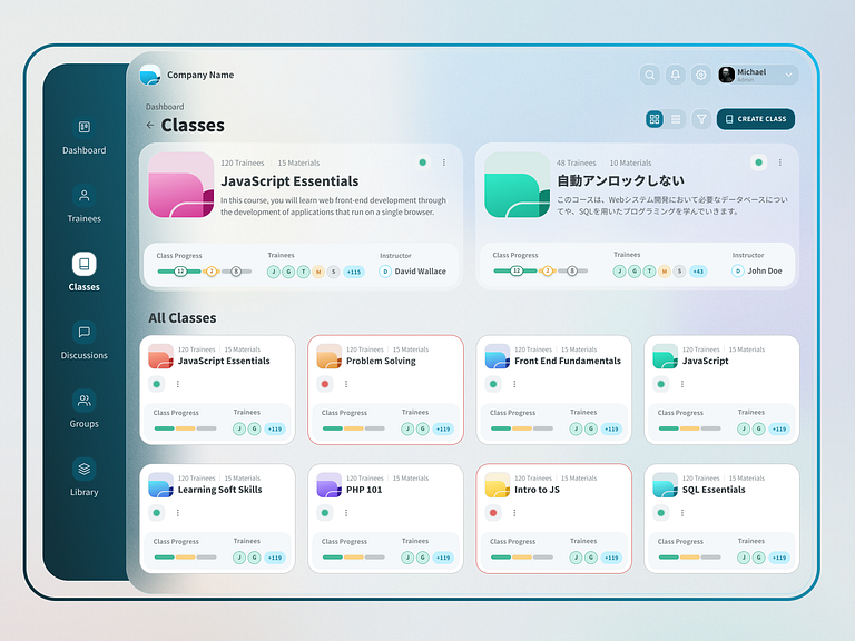 Class Management by Shpetim Ujkani on Dribbble