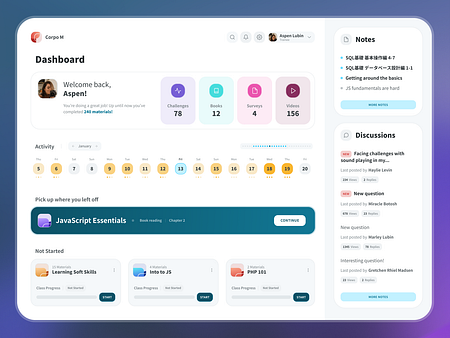 Trainee Dashboard by Shpetim Ujkani on Dribbble