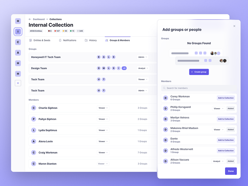 Groups & Members by Shpetim Ujkani on Dribbble