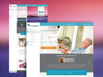 Book An Appointment landing page layout ui design ux design web application