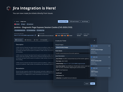 Jira Integration UI app asm cybersecurity interaction design interface jira integration mandiant ui user experience user interface ux