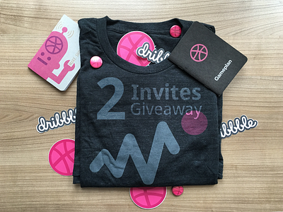 Dribbble Invite Giveaway activitee designers dribbble dribbbot gameplan giveaway invite invites notebook stickers two welcome