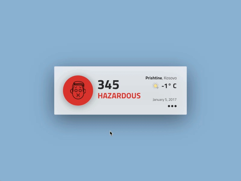 Air in Prishtina air animation hazardous healthy interaction pollution ui ux weather