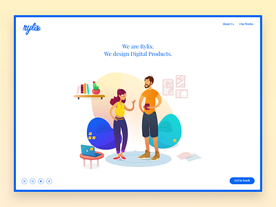 Rylix Homepage agency homepage illustration landingpage sketch ui user experience user interface ux