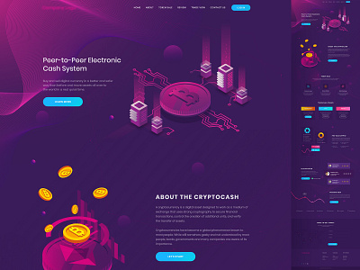 Peer to peer electronic cash system landing page design