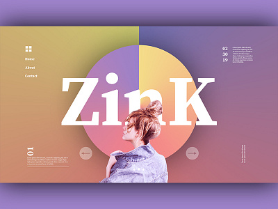 Zink landing page app design flat illustration landingpage layout design logo minimal pink type typography ui ux web website