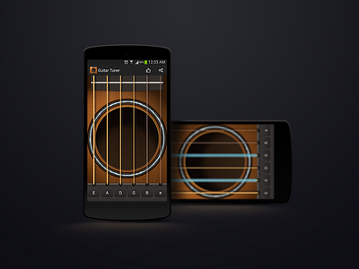 Guitar Tuner App Launched android app guitar mobile real shading skeuomorphism tune tuner wlebovics