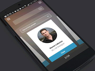 Card Swipe UI android animation app card gif interaction swipe ui ux wlebovics