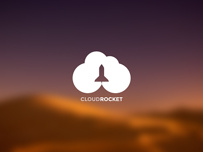 Cloud Rocket Logo blur brand branding cloud flat identity logo mark rocket ui wlebovics